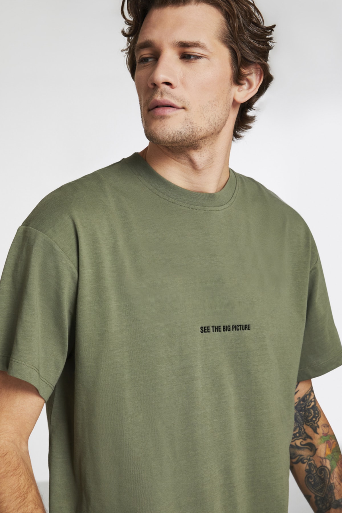 Rıver Oversize Haki T-shirt