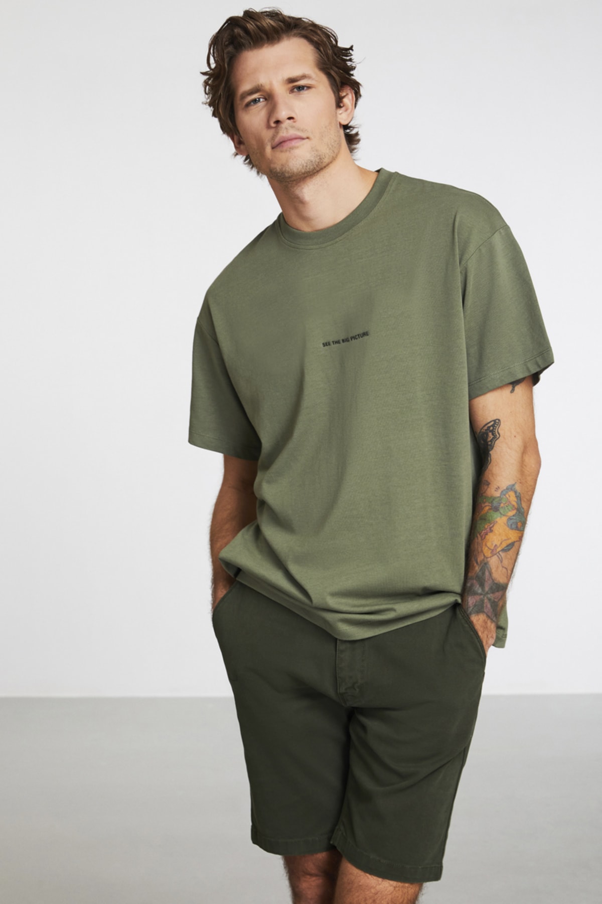 Rıver Oversize Haki T-shirt