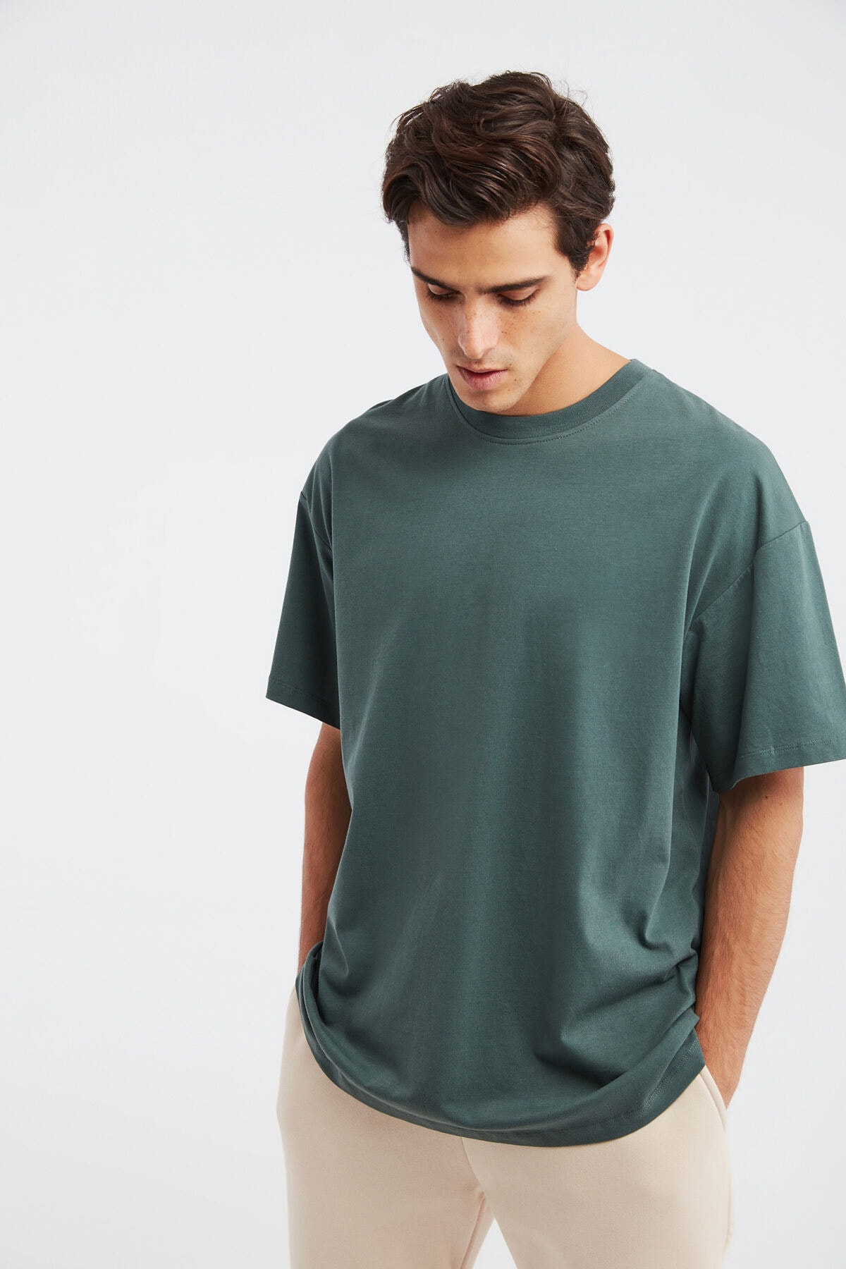 Jett Oversize Koyu Yeşil T-shirt