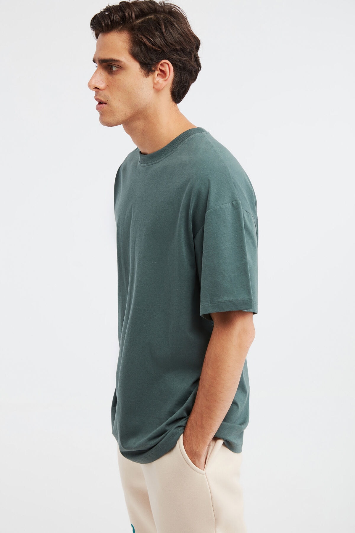 Jett Oversize Koyu Yeşil T-shirt