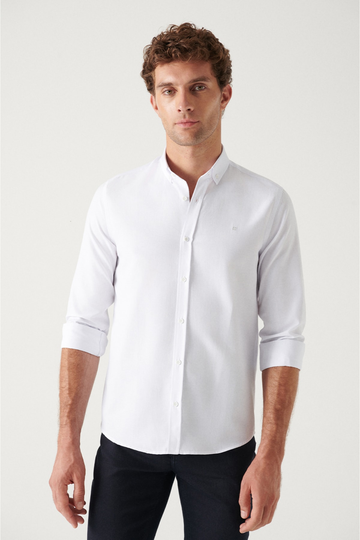 Erkek Beyaz Oxford Gömlek E002000