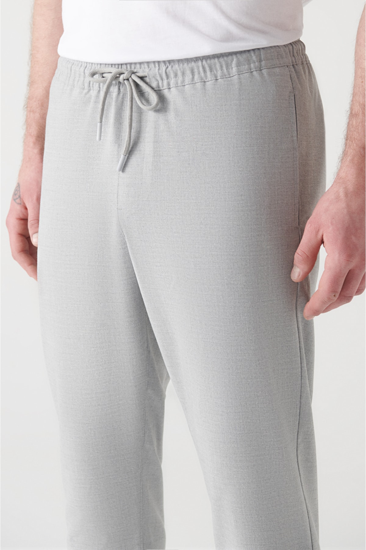 Açık Gri Basic Relaxed Fit Jogger Pantolon E003000