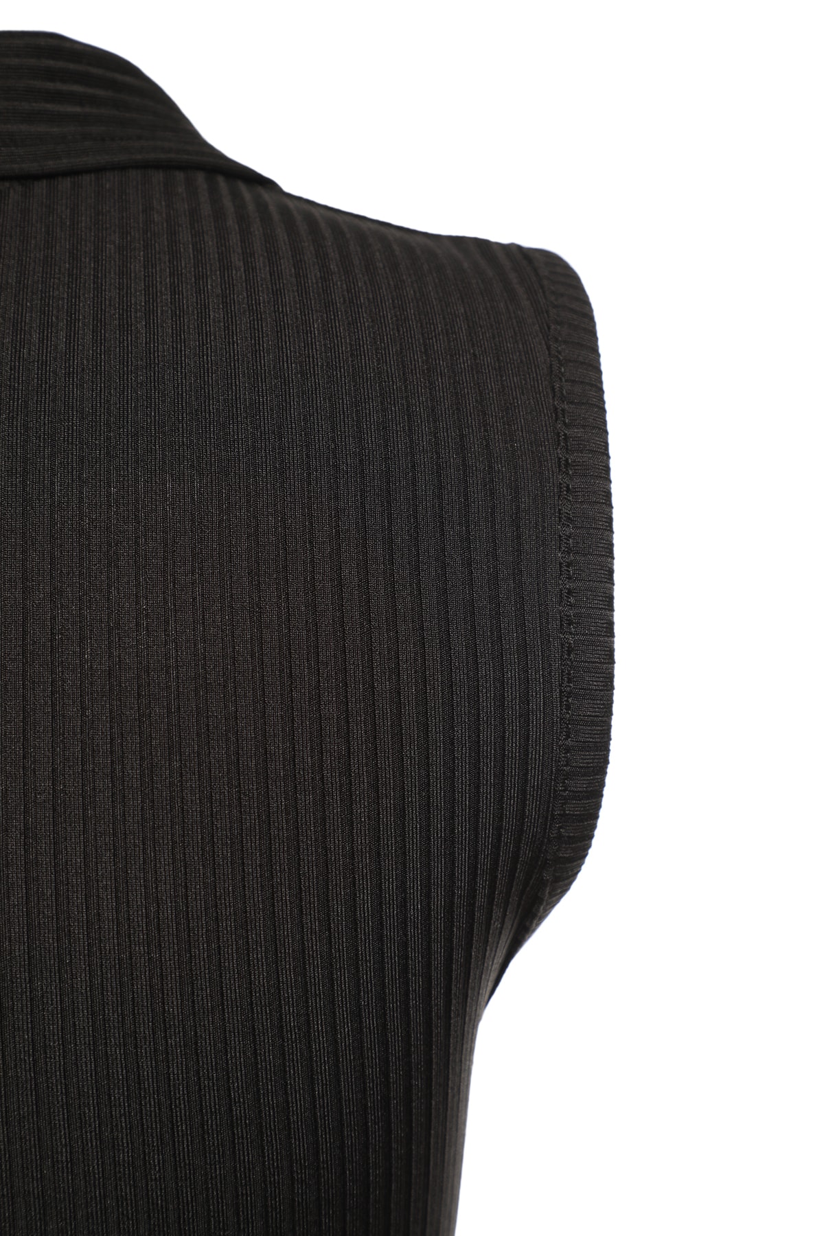 Siyah Fitted/Vücuda Oturan Polo Yaka Crop Esnek Örme Bluz TWOSS22BZ0335